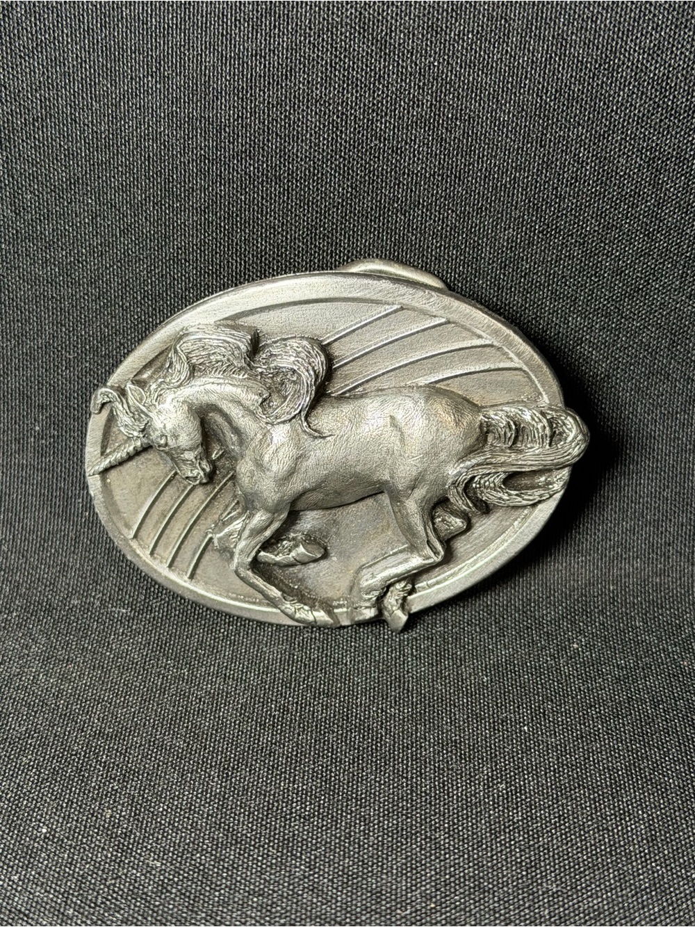 Unicorn Mythical Creature Siskiyou Pewter Belt Buckle 1984 Vintage